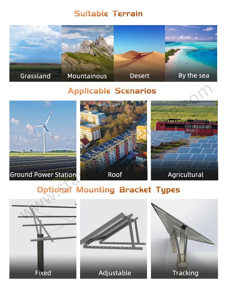 Suitable Terrain Aluminum Photovoltaic Bracket Accessories Suitable Terrain Aluminum Photovoltaic Bracket Accessories