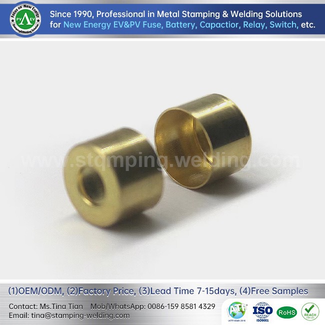 Low-Voltage Brass Fuse Cap For EV Circuit