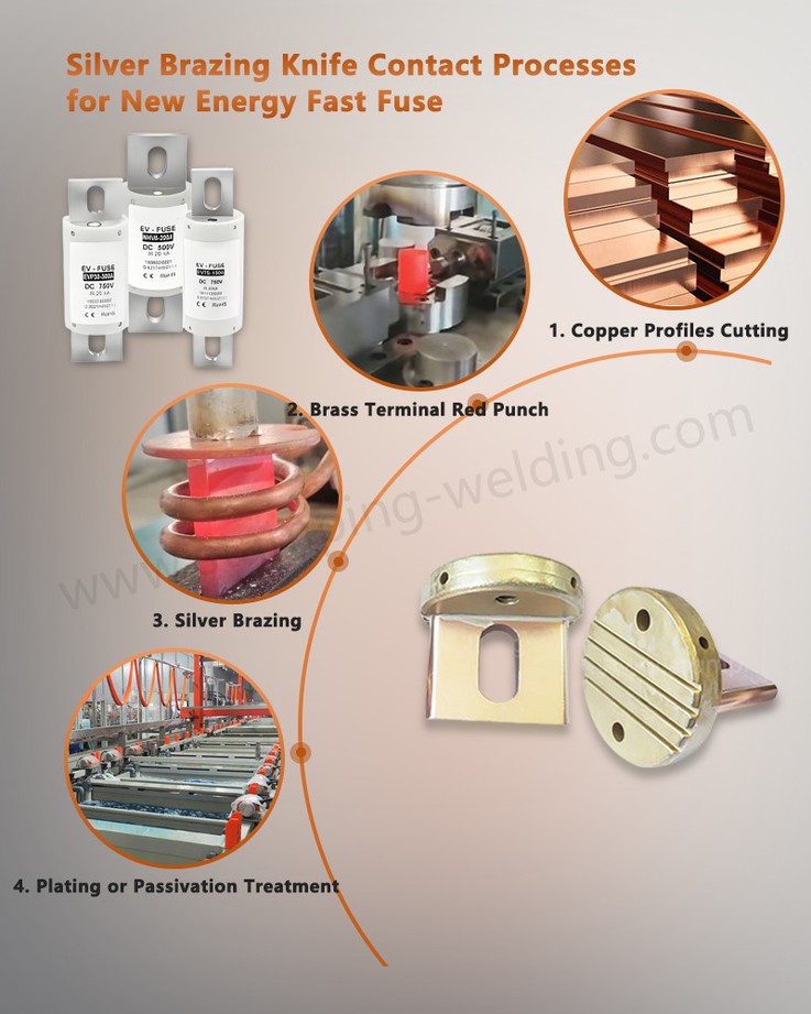 Silver brazing knife contact Processes for New Energy Fast Fuse Silver brazing knife contact Processes for New Energy Fast Fuse