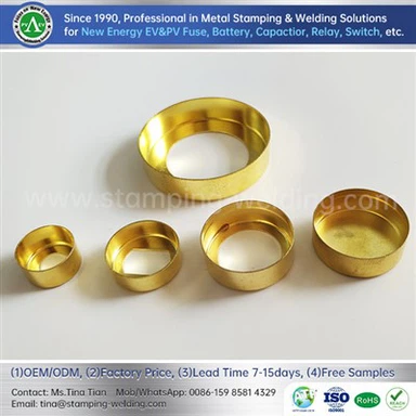 Darn diwedd pres ar gyfer ffiws dc