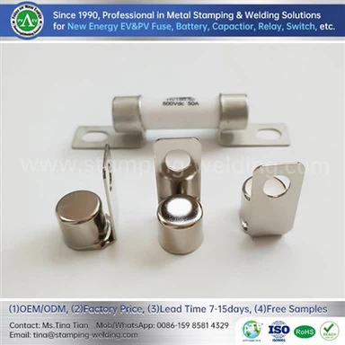 Capiau diwedd electroplated ar gyfer ffiws pv